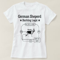 Duitse herder blaffen logica grappige hond sarcast