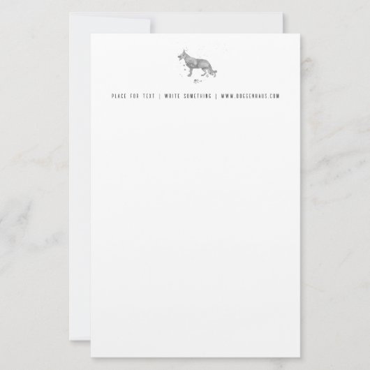 Duitse Herder Briefhoofd Briefpapier (Voorkant)