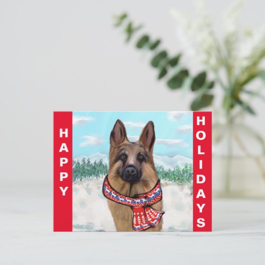 Duitse herder briefkaart (Staand voorkant)