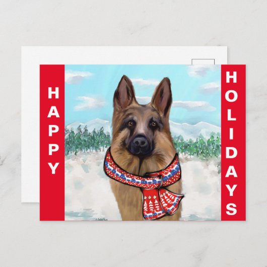 Duitse herder briefkaart (Voorkant / Achterkant)