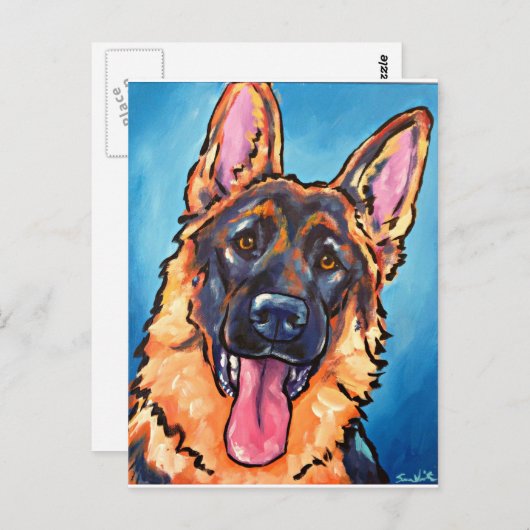 Duitse herder briefkaart (Voorkant / Achterkant)