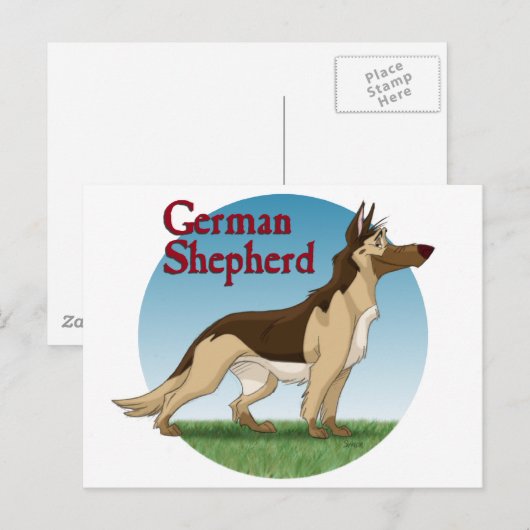 Duitse herder briefkaart (Voorkant / Achterkant)