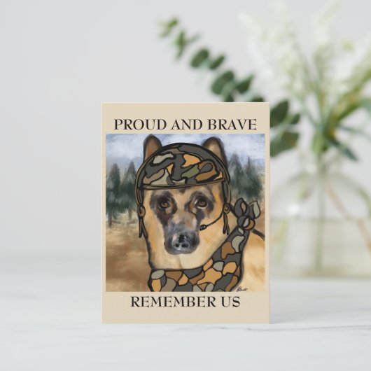 DUITSE HERDER  BRIEFKAART (Staand voorkant)