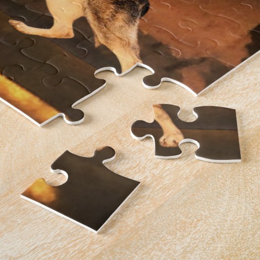 Duitse herder Brown Puzzle Legpuzzel (Zijkant)