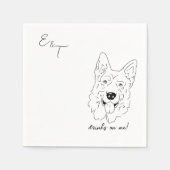 Duitse herder bruiloft cocktail servetten (Voorkant)