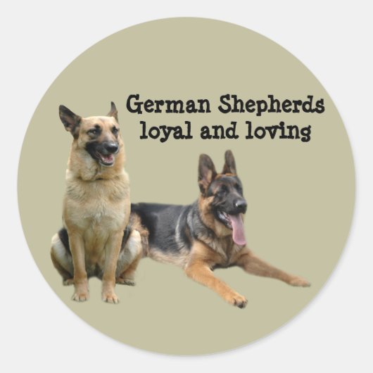 Duitse Herder Buddies Sticker (Voorkant)