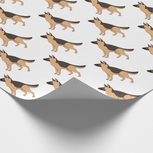 Duitse herder cadeaupapier (Hoek)