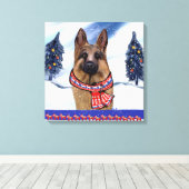 DUITSE HERDER CANVAS AFDRUK (Insitu (Houten vloer))