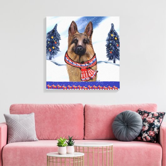 DUITSE HERDER CANVAS AFDRUK (Insitu (Woonkamer))