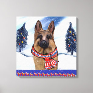 DUITSE HERDER CANVAS AFDRUK