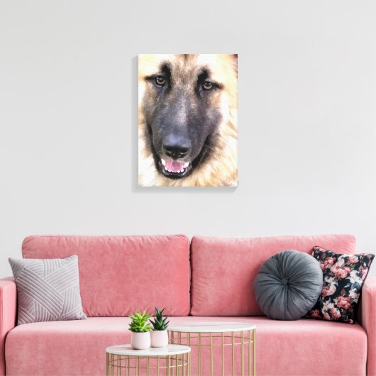DUITSE HERDER CANVAS AFDRUK (Insitu (Woonkamer))