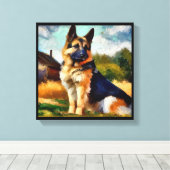 Duitse herder canvas afdruk (Insitu (Houten vloer))