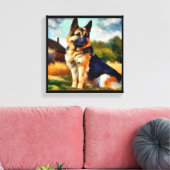 Duitse herder canvas afdruk (Insitu (Woonkamer))