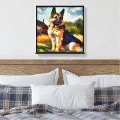 Duitse herder canvas afdruk (Insitu (Slaapkamer))