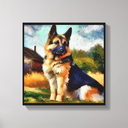 Duitse herder canvas afdruk (Voorkant)
