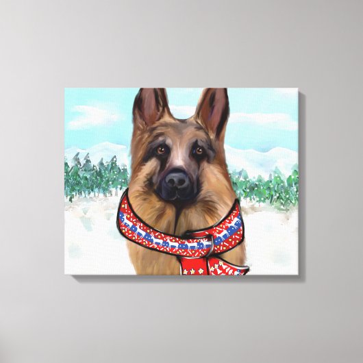 DUITSE HERDER CANVAS AFDRUK (Voorkant)