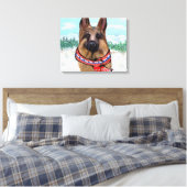 DUITSE HERDER CANVAS AFDRUK (Insitu (Slaapkamer))