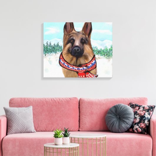 DUITSE HERDER CANVAS AFDRUK (Insitu (Woonkamer))