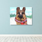 DUITSE HERDER CANVAS AFDRUK (Insitu (Houten vloer))