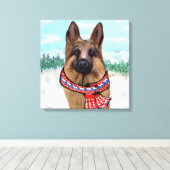 DUITSE HERDER CANVAS AFDRUK (Insitu (Houten vloer))