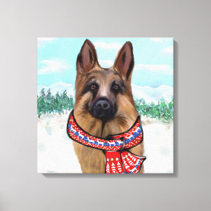DUITSE HERDER CANVAS AFDRUK