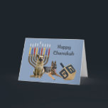 Duitse Herder Chanoeka Kaart Menorah Dreidel1<br><div class="desc">Het herdenken van familie en vrienden tijdens het Chanoekaseizoen is een prachtige manier om contact te houden met de mensen waar je van houdt en waar je om geeft. Ik heb met liefde en zorg een Chanoekaartje voor honden gemaakt en ik ben er zeker van dat iedereen die van honden...</div>