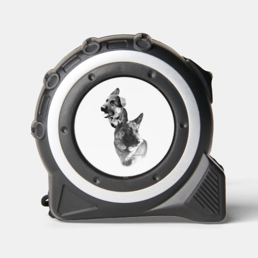 Duitse herder Charcoal 2 - Button Rolmaat (Voorkant)