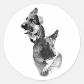 Duitse herder Charcoal 2 - Sticker (Voorkant)
