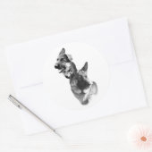 Duitse herder Charcoal 2 - Sticker (Envelop)