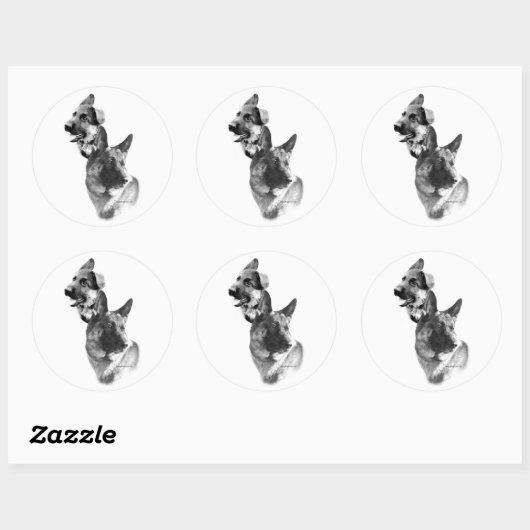 Duitse herder Charcoal 2 - Sticker (Vel)