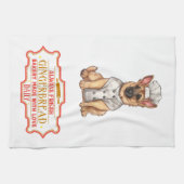 Duitse herder chef-kok bakken peperkoek theedoek (Horizontaal)