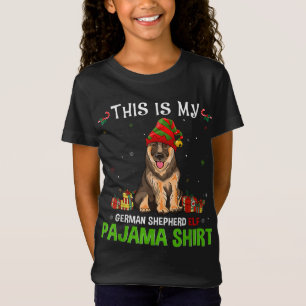 Duitse herder Christmas Dog Pet Elf Schattige Dog T-shirt