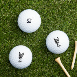 Duitse Herder Custom Naam Handtekening Hout Golfballen