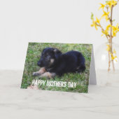 Duitse herder: De Kaart van de moederdag (Gele Bloem)