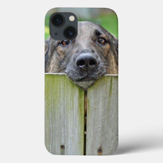 Duitse herder die over hek kijkt Case-Mate iPhone case (Achterkant)