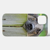 Duitse herder die over hek kijkt Case-Mate iPhone case (Achterkant (horizontaal))