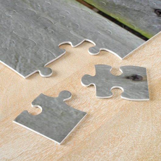 Duitse herder die over hek kijkt legpuzzel (Zijkant)