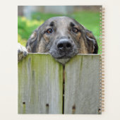 Duitse herder die over hek kijkt planner (Achterkant)
