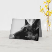 Duitse herder die u missen Wenskaart Kaart (Gele Bloem)