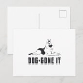 Duitse herder Dog-Gone It Honden Dier Briefkaart (Voorkant / Achterkant)