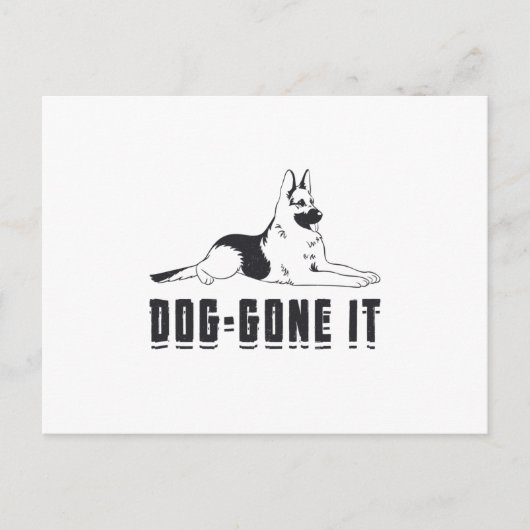 Duitse herder Dog-Gone It Honden Dier Briefkaart (Voorkant)