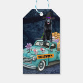 Duitse herder Dog Halloween Truck Night Cadeaulabel (Achterkant)