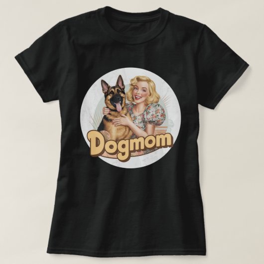 Duitse Herder dogmom hond T-shirt (Design voorkant)