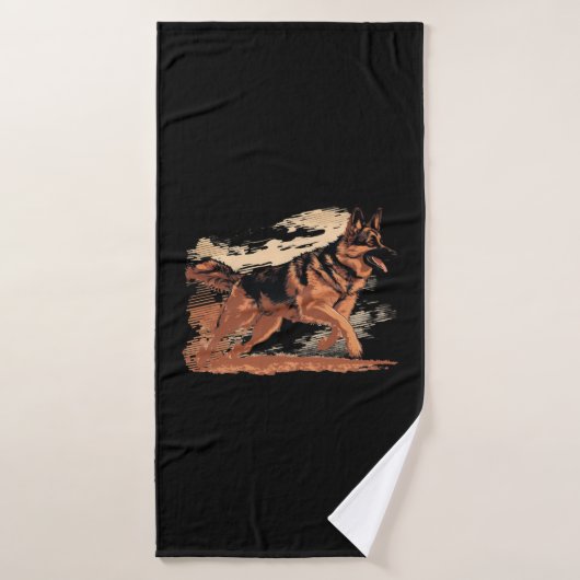 Duitse herder, Duitse herder eigenaar, GSD honden Badhanddoek (Badhanddoek)