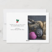 Duitse herder eet slaap wees vrolijk Foto Kerstmis Feestdagenkaart (Achterkant)