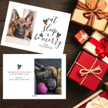 Duitse herder eet slaap wees vrolijk Foto Kerstmis