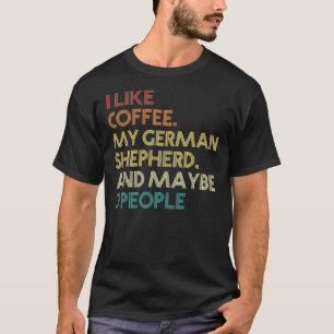 Duitse Herder Eigenaar Hond Koffie Liefhebber Funn T-shirt