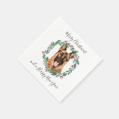 Duitse herder Elegant Hond Vrolijk Kerstfeest Servet (Hoek)