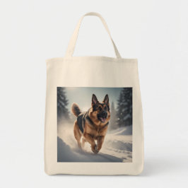 Duitse Herder Elegante Kruidenier Canvas tas