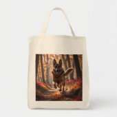 Duitse Herder Elegante Kruidenier Canvas tas (Voorkant)
